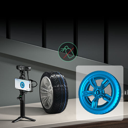 <h3><strong>スプレーを使わずに黒色/金属のオブジェクトをスキャン</strong></h3>