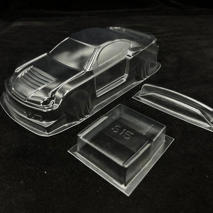 ARRIS 1/28ミニRC蚊車用クリアPCボディ 京商Mini-Z対応 LBWK S15風デザイン 未塗装