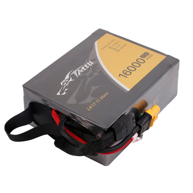 Tattu 14S 16000mAh 25C 51.8V リポバッテリー ソフトパック ハンドル付き AS150U-F