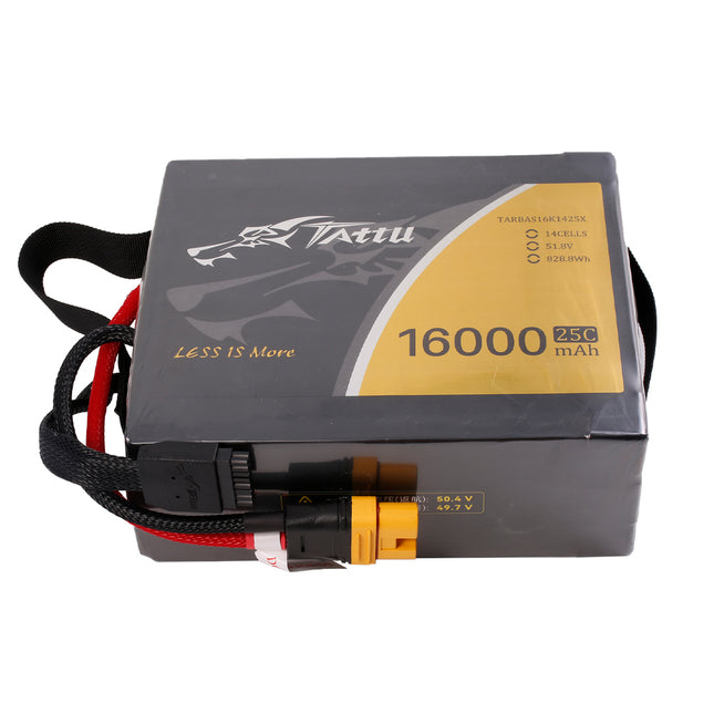 Tattu 14S 16000mAh 25C 51.8V リポバッテリー ソフトパック ハンドル付き AS150U-F