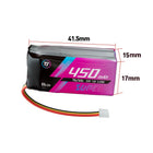 TG super 450Mah 2S 7.6V 70C リポバッテリー