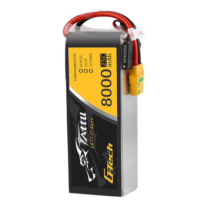 Tattu 6S 8000mAh 25C 22.2V リポバッテリー G-tech版