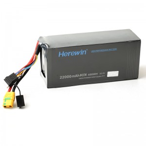 Herewin 22000mAh 20C 22.2V 6S リポバッテリー 農薬散布ドローン 大型ドローン用 - XT90-S