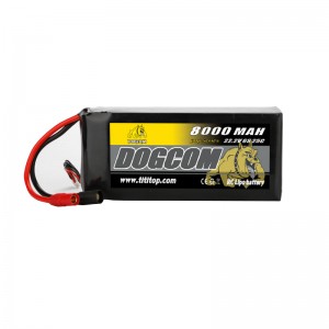 DOGCOM 8000mAh 6S 22.2V 25Cリポバッテリー