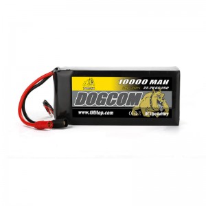 DOGCOM 10000mAh 6S 22.2V 25Cリポバッテリー - XT90