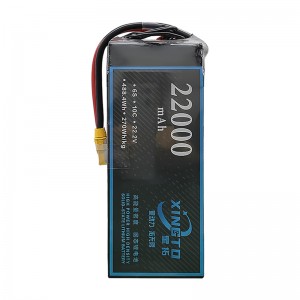 XINGTO 6S 22.2V 22000mah 10C Lipo バッテリー高密度半固体リチウム電池　産業ドローン用 - XT90