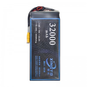 XINGTO 6S 22.2V 32000mah 10C Lipo バッテリー高密度半固体リチウム電池　産業ドローン用 - XT90