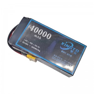 XINGTO 6S 23.1V 40000mAh HV 10C Lipo バッテリー高密度半固体リチウム電池　産業ドローン用 - XT90