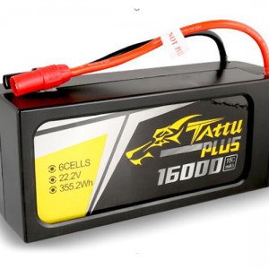 TATTU PLUS 16000mAh 6S 15C 22.2V Lipoバッテリー 産業ドローン用  AS150 + XT150プラグ付き