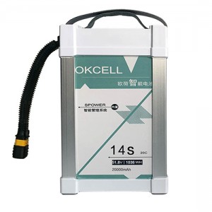 OKCELL 14S 20000MAH 20C インテリジェントリポバッテリー バランス内蔵