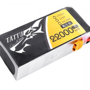 TATTU HV 22000mAh 25C 22.8V 6Sリポバッテリー 高圧版 UAV 産業ドローン 農薬散布ドローン用 XT90S