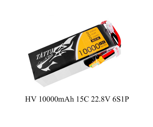 TATTU HV 10000mAh 15C 22.8V 6S リポバッテリー 高圧版 UAV